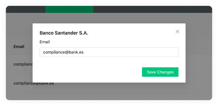 Counterparty VASP Email Editing
